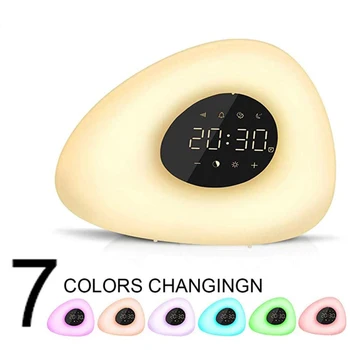 LED Värvikas Värvi Muuta Atmosfääri Kerge ärgata Äratuskella Sunrise Äratuskell Smart Touch tulede RGB