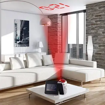 LED Äratuskell Temperatuur Laud Ajal Projektsioon Digitaalne Äratuskell Värv Ilm LCD Ekraani Taustvalgustus Digital Home Decor