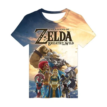 Legend of Zelda 3D Print T-Särk Naistele, Meestele, Lastele, Harajuku Streetwear Hip-Hop on Hinge Looduses Cosplay T-särgi Suvel Tops