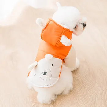 Lemmikloomade riided talvel paks soe koera riided cute cartoon stiilis koer puuvill sulejope väike-ja keskmise tüüp koer karvkate koer tarvikud