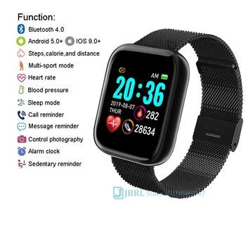 Lesfit Roosa Smart Watch Naised Mehed Smartwatch Android ja IOS Bluetooth Terasest Rihm Smart-vaata Vaata Elektroonilist Fitness Tracker