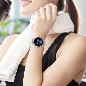 LIGE Uus Luksus mood naiste smart watch Ring Ekraani smartwatch Tüdruk Südame löögisageduse monitor Sport veekindel reloj inteligente