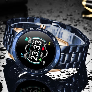 LIGE Uus Luksus Terasest Bänd Smart Watch Meeste Südame Löögisagedus, vererõhu Seire Multifunktsionaalne Režiim Sport Veekindel Smartwatch