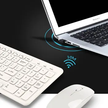 Lihtne Ultra-Slim Must Mini Wireless Klaviatuur ja Hiir Combo Kit ARVUTI Desktop Loptop Klassikaline Office Set