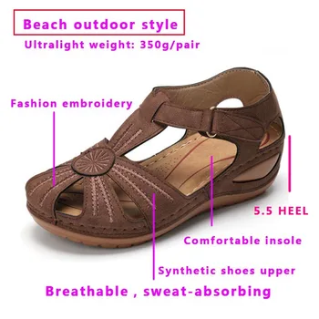 LIHUAMAO Väljas beach gladiaator sandaalid naiste auk kingad kiilud vabaaja comfortbale daamid invisable kõrgus matkamine sandaalid