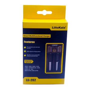 LiitoKala Lii-202 USB Intelligentne Akulaadija Power Bank Funktsioon, Ni-MH, Liitium eest 18650 26650 18350 14500 +Lii-U1
