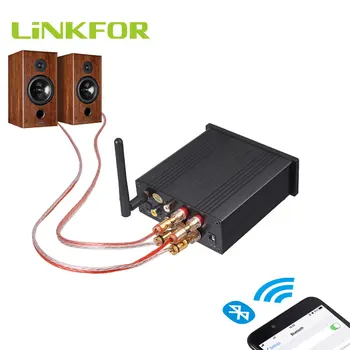 LiNKFOR Digital Power Audio Võimendi, Bluetooth 192kHz Digitaalne Analoog Audio Converter DAC koos IR 100W+100W Optiline Koaksiaal USB
