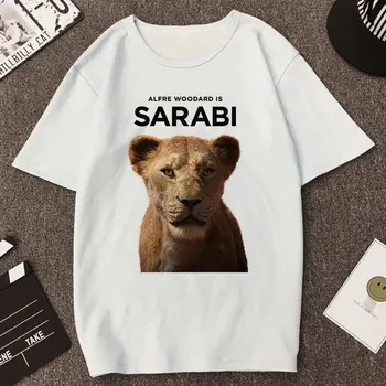 Lion King, queen SARABI 3D Cartoon Prindi 2019 Uus Mood T-Särk Naine Kevadel, Suvel Lühikesed Varrukad Puuvill Spandex Naiste Topid