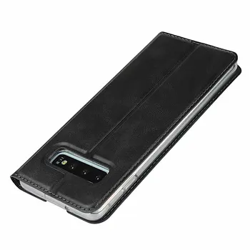 Lisatasu Nahast flip Case Flip Cover Case for Samsung Galaxy S10 Pluss 5G S10e Ultra-Õhuke Magnet adsorptsiooni Korral äri