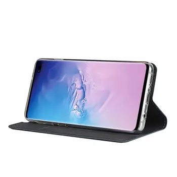Lisatasu Nahast flip Case Flip Cover Case for Samsung Galaxy S10 Pluss 5G S10e Ultra-Õhuke Magnet adsorptsiooni Korral äri