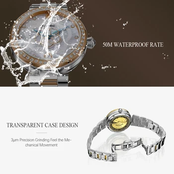 LOBINNI Mehaaniline Naiste Watch Fashion Šveits Luksus Brändi Daamid Randmele Käekella Automaatne Originaalne Disain montre femme 2020