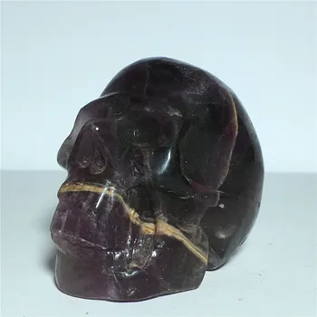 Looduslik cranium fluoriidimaardlat quartz crystal müügiks Kivid kodu kaunistamiseks dekoratiivsed Halloween ja dekoratsioonid, DIY Reiki pealuud