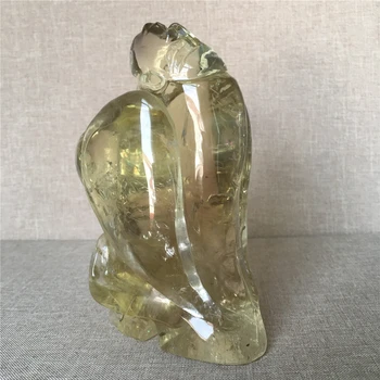 Looduslik tsitriin quartz crystal skull valvab Jumalanna elu Super kosmilise energia Mediteerida tšakrate tervendamine