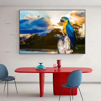 Loomade Pilte Papagoi Plakat Lõuendile Maali Seina Art Kodu Kaunistamiseks Maastiku Plakatid Pilve Ja Taeva Wall Decor Maalid