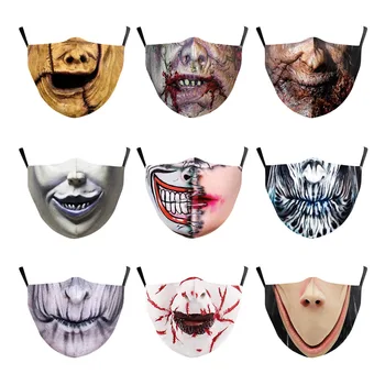 Loominguline Suu Kuju Näo Mask, Filter, Tolmu-Tõend, Trükitud Maskid Puuvill Täiskasvanud Kaitsva PM 2.5 Tolmu Kate Pestav Korduvkasutatavad Mask