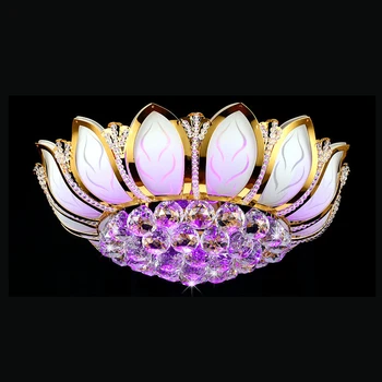 Lotus kristall-Lill Kaasaegne disain laevalgusti Koos Klaasi Lambivarju puhul elutuba, Magamistuba teenetemärgi LED lamp värvikas kerge