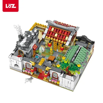 LOZ 2266pcs Mini ehitusplokid Mini Tänav Linn Hiina Street Hiina Traditsioon Arhitektuuri Mudeli Tellised Haridus-Lapsed Mänguasjad