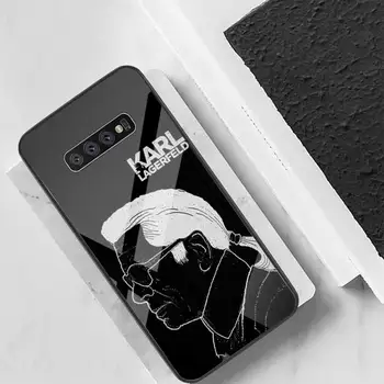 Luksus Brändi Lagerfeldly KARLS Telefoni Juhul, Klaasi Puhul Samsung S 6 7edge 8 9 10e (lite) 20 Plus Ultra Lisa 8 9 10 Pro A7 2018