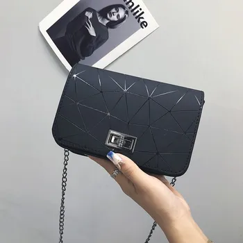 Luksus Brändi Mood Naiste õlakott 2020. Aasta Uus Wild Crack Trükitud Messenger Bag PU Geomeetriline Rhombus Väike Ruut Kott