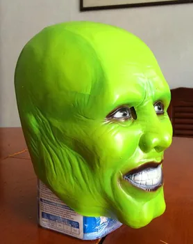 Luksus Lateks Kuulsa Filmi Mask Jim Carrey Mees Mask Meeste Kostüüm Superkangelane Koomiline Täiskasvanute Kostüüm Tarvikud Mänguasi Mask