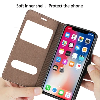 Luksus Leather Case For iPhone X Klapp, Magnet Case For iPhone SE 2020 5 5S 6 6S 7 8 Plus Juhtudel Leaher Kate Telefon Juhtudel