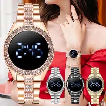 Luksuslik Naiste Sulamist Bänd Led Kellad Mood Ldies Diamond Digitaalse Käekellad Elegantne Feamle Elektroonilised Kellad Reloj Mujer