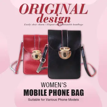 Läbipaistev Puutetundlik Retro Lihtne Mobiiltelefoni Kotid Naiste PU Nahk Messenger Kotid Väike Klapp Kott Mini Õla Rahakotid Daam