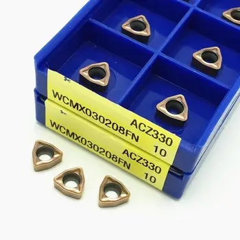 Lõikeriistaks WCMX040208 ACZ330 WCMX040208FN Karbiid sisesta freesimine CNC cutter vahend U-kujuline puur groove WCMX 040208