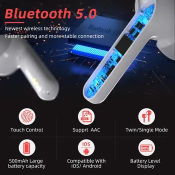 M21 TWS Traadita Kõrvaklapid Bluetooth-5.0 Earbuds 18h Mänguaeg Touch Control Kõrvaklapid Koos Mikrofoniga iPhone X Xiaomi Huawei Samsung
