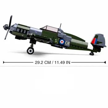 Maailmasõja Sõjaline Seeria Briti õhujõudude Spitfire Hävituslennukite Mudel sõdur Arvandmed ehitusplokid Mänguasjad, Kingitused
