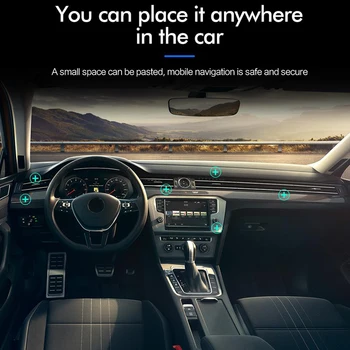Magnet Auto Telefoni Hoidik Armatuurlaual Mini Riba Kuju Seista iPhone Samsung Xiaomi Metallist Magnetiga GPS Car Mount Seina