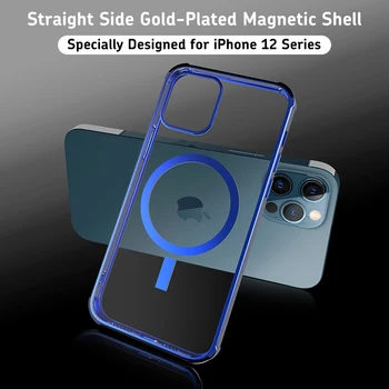 Magnet Läbipaistev Selge Katmine Pehme TPU Telefon Case for iPhone 12 Pro Max 11 Magsafe Traadita Laadija Pole Kaardi Tasku