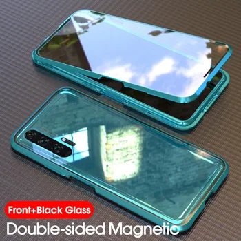Magnet Metalli kahe Klaasi Puhul Huawei Honor 10 Lite Juhtudel Fundas Au 20 30 Pro Plus 10i 8X 9X 9C 20i 20S X10 Kate Coque