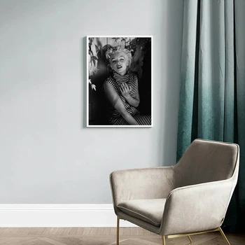 Marilyn Monroe Must Valge Seina Art Lõuend Maali Inspireeriv Hinnapakkumisi Plakati Print Teenetemärgi Pilte Elutuba Home Decor