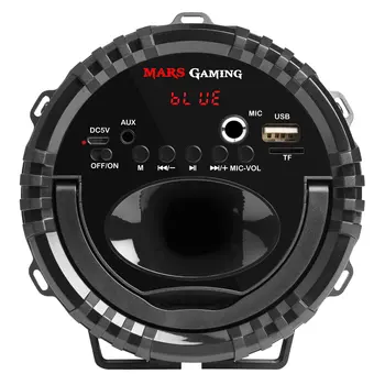 Mars Mängu MSB0, traadita kõneleja, kaasaskantav Bluetooth, Micro SD, RGB Voolu 10W, FM-Raadio + Karaoke, USB & Jack režiim