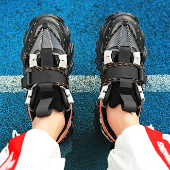 Meeste kerge silma vabaaja jalatsid hingav pits-up non-slip tossud väljas fitness Casual spordi-mõõna kingad suured suurused 39-44