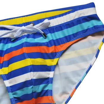 Meeste Seksikas Väike Tõus Ujuda Püksikud Bikiinid Ujumistrikood Triibuline Reisikohvrid Supelrõivad Push Up Pad Kuum Suvi Mees Beachwear trikoo