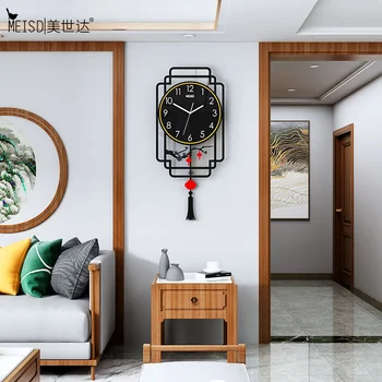 MEISD Hiina Traditsiooniline Kella Disainer Rippuvad Vaata Seina Kaunistamiseks Kunsti Kvarts Mute Kellad Home Decor Horloge Pendel