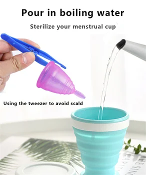 Menstruaalanum Steriliser Silikoon Cup Kokkupandav Steriliseerimiseks Kokkupandav Naiselik Hügieeni Lady Cup Sterilizer jaoks menstruatsioon