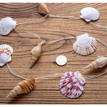 Mere Stiilis Loomulik Conch Shell Teenetemärgi DIY Käsitöö Valgustus Lamp Kestad String Bioloogiline Isend Home Decor