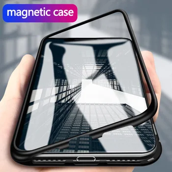 Metallide Magnetilised Case For Samsung Galaxy Note 20 Ultra Lite 9 8 10 Pro Lite A20 A30 M30S A50 A71 A70 Karastatud Klaasist Magnet Kate