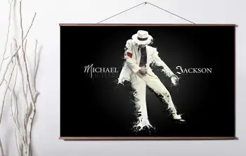 Michael Jackson Ilus Art Canvas poster teenetemärgi maal täispuidust rippuvad sirvige