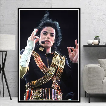 Michael Jackson Plakatid ja Pildid Klassikalise Tantsija ja Laulja Portree Lõuendile Maali Must ja Valge Seina Maalid Frameless