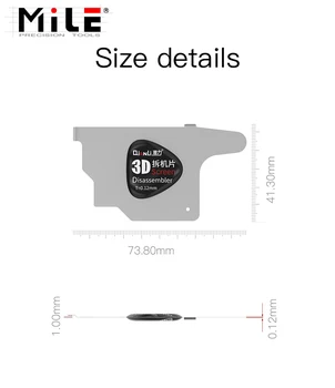 MIIL 5tk 3D Lammutamine Kaart, Ultra Õhuke Piiluma Spudger LCD Ekraan Avaja iPhone Samsung Xiaomi iPad Ekraani Avamise Tööriist