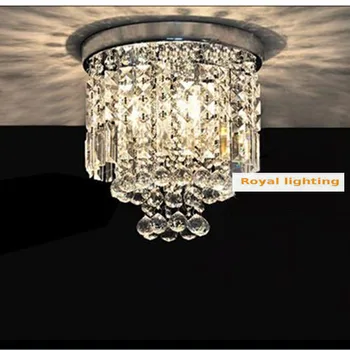 Milano mini välisvalgustus söögituba ring crystal lae lamp E27 Led pirn selge kristall Köök valgustus Koridori laevalgusti