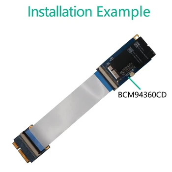 Mini PCI-E BCM94360CD Võrgu Kaardi Adapter Paindlik Extender pikendusjuhe Mac OS Hackintosh