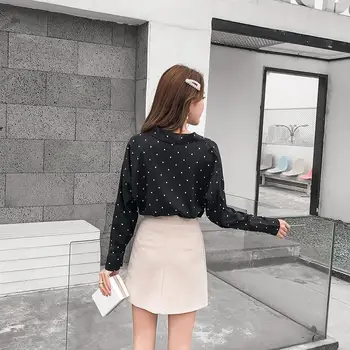 MISSKY 2020. aasta Uus Kevad-Sügis Naiste Pluus Pluss Suurusele Särgid Naiste Pikad Varrukad Dot Särk Slim Elegantne Office Naiselik Pluus