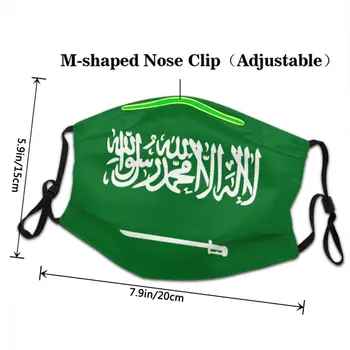 Mitte-Kasutatav Lipu Saudi Araabia Suu Mask Anti Haze Tolmukindel Kaitse Kate Respiraatorit Muffle