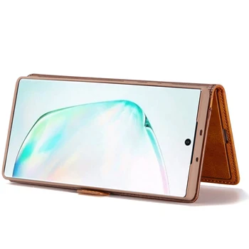 Mobiiltelefoni puhul Samsung Galaxy Note9 Note10 Pluss klapp kahevärviline nahkpolster purunema vastupidav mood luksus naha puhul