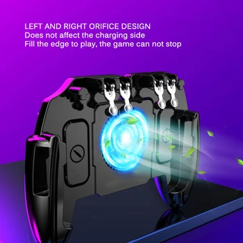 Mobile Juhtnuppu Töötleja Käive Nuppu Gamepad Ventilaatori Jaoks PUBG IOS Android Kuus 6 Sõrme Tegutsevad Gamepad